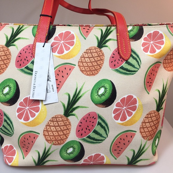 **SALE**NWT DOONEY & BOURKE Large Zip Shopper Tuity Fruity - Picture 2 of 7